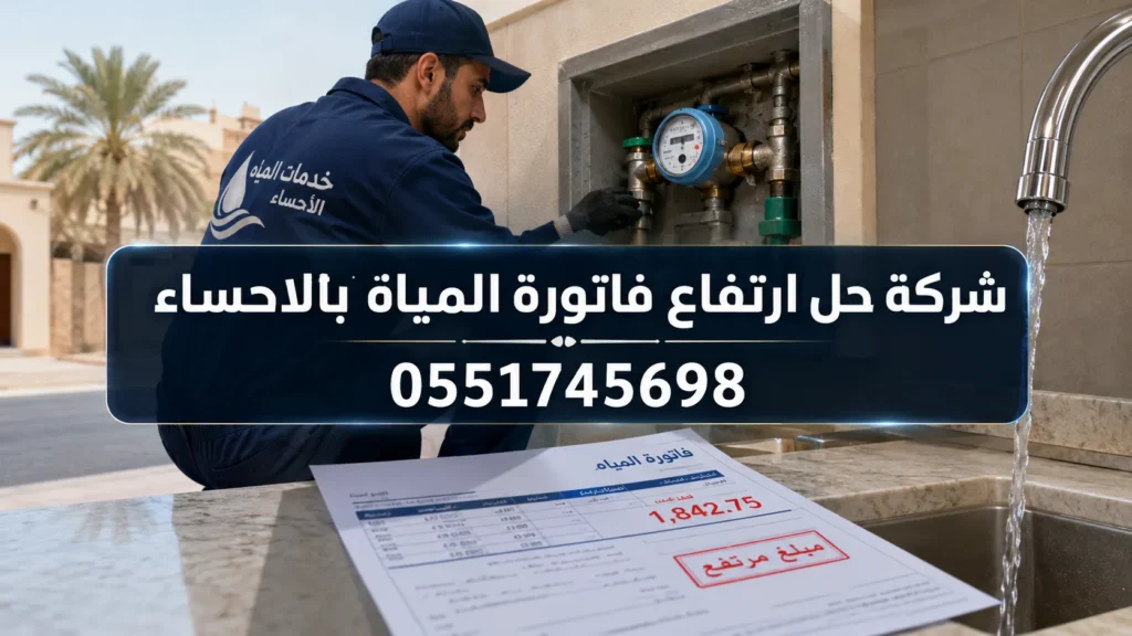 شركة حل ارتفاع فاتورة المياة بالاحساء