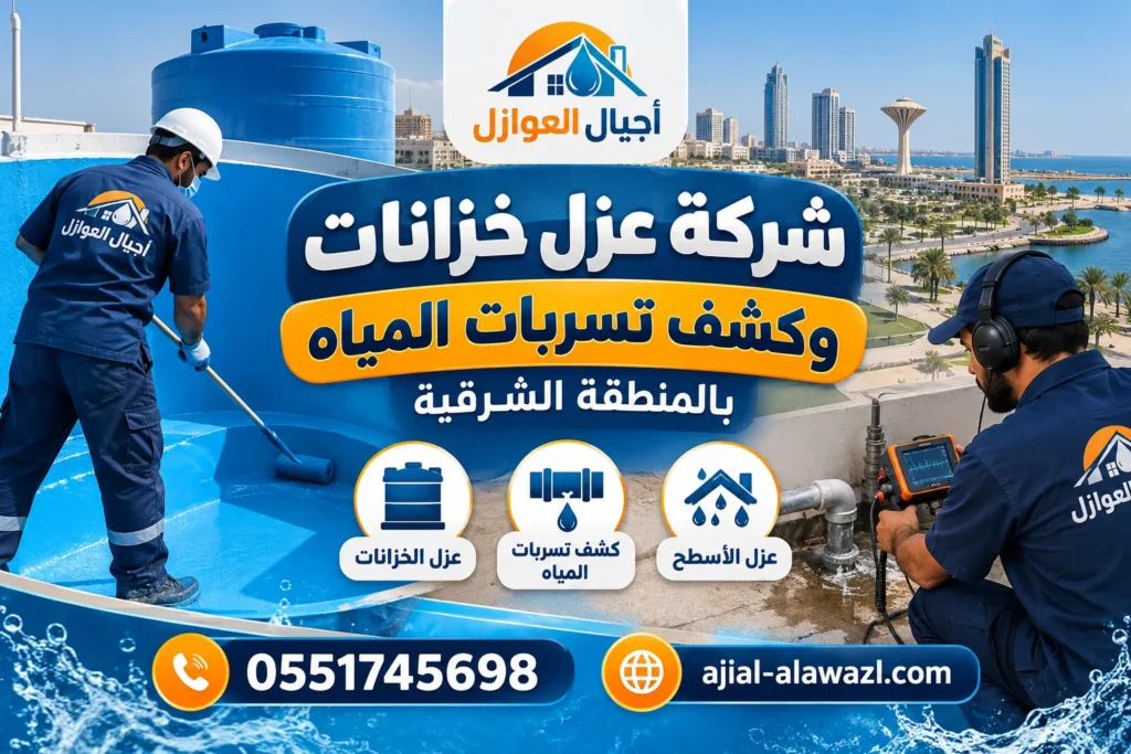 شركة عزل خزانات وكشف تسربات المياه بالمنطقة الشرقية